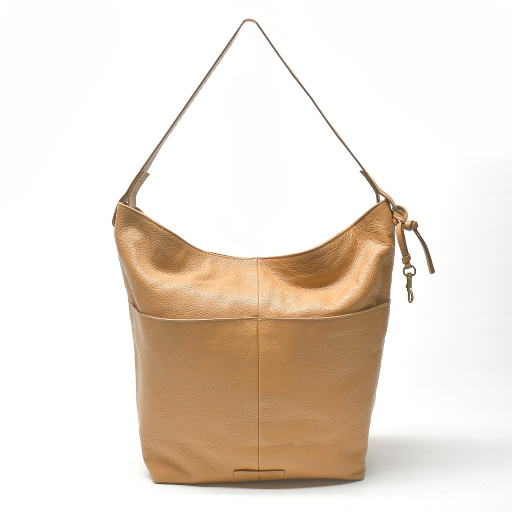 LUCKY BRAND Pebbled Leather Bucket Bag